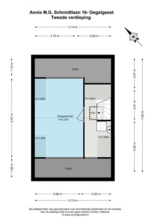 Floorplan - Annie M.G. Schmidtlaan 16, 2343 BH Oegstgeest